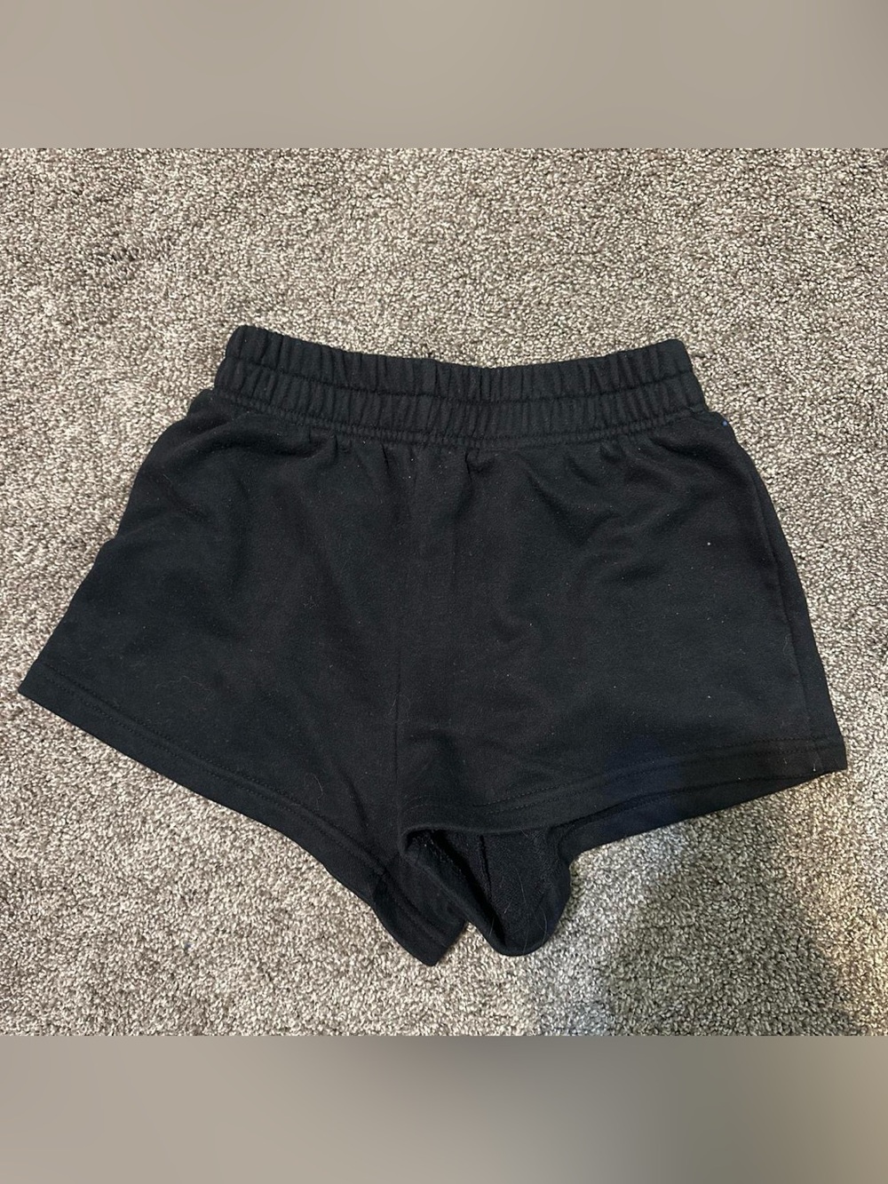 Black Women's Elastic Waist Sweat Shorts